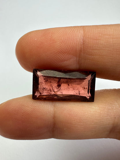 Purple Tourmaline Rectangular Loose Stone, 11.33 ct, 19.3x9.1 mm – view 2 of 3