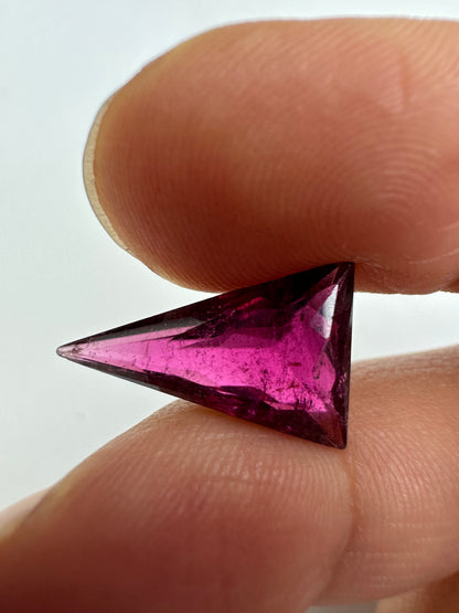 Purple Tourmaline Triangular Loose Stone, 4.76 ct, 6.7x11 mm – view 3 of 3