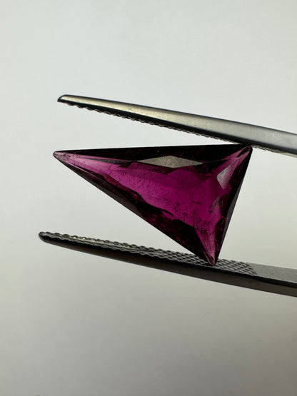 Purple Tourmaline Triangular Loose Stone, 4.76 ct, 6.7x11 mm – view 1 of 3
