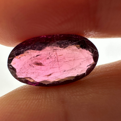 Purple Tourmaline Oval Loose Stone, 6.33 ct, 16.8x9.8 mm – view 2 of 3