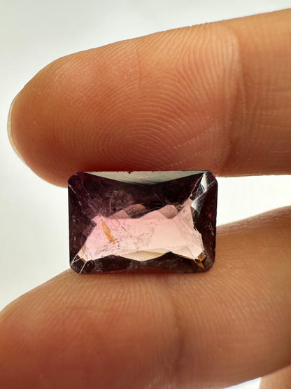 Purple Tourmaline Rectangular Loose Stone, 6.92 ct, 14.3x9.9 mm – view 2 of 3