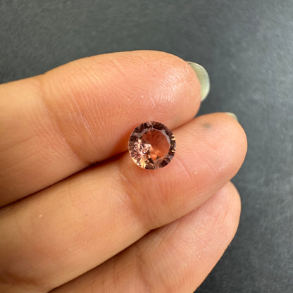 Peach Tourmaline Round Loose Stone, 0.96 ct – view 1 of 3