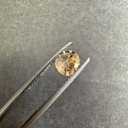 Yellow Tourmaline Round Loose Stone, 0.78 ct – view 2 of 3