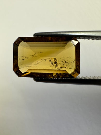 Yellow Tourmaline Rectangular Loose Stone, 3.78 ct, 13.2x8.2 mm – view 3 of 3