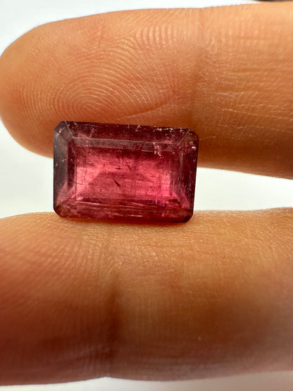 Pink Tourmaline Rectangular Loose Stone, 6.93 ct, 11.6x8.4 mm – view 2 of 3