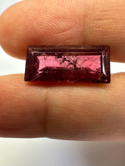 Purple Tourmaline Rectangular Loose Stone, 8.04 ct, 12.4x7.8 mm – view 2 of 3