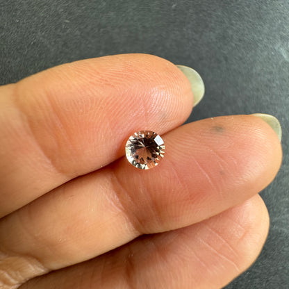 Peach Tourmaline Round Loose Stone, 0.46 ct – view 1 of 3
