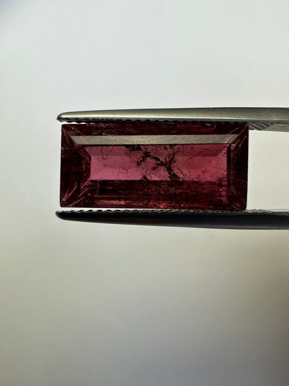 Purple Tourmaline Rectangular Loose Stone, 8.04 ct, 12.4x7.8 mm – view 3 of 3