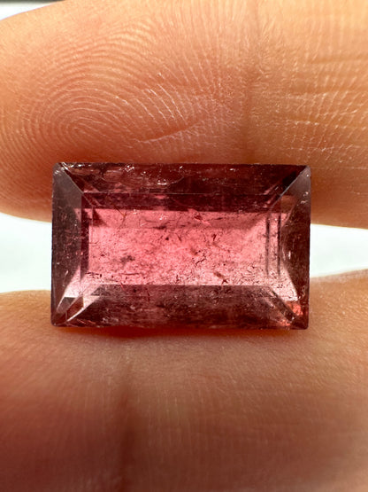 Purple Tourmaline Rectangular Loose Stone, 8.14 ct, 14.4x9 mm – view 2 of 3