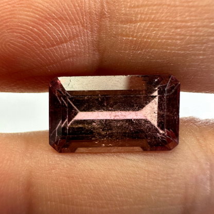 Purple Tourmaline Rectangular Loose Stone, 8.46 ct, 15.5x9 mm – view 2 of 3