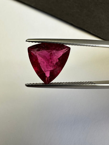 Pink Tourmaline Triangular Loose Stone, 3.80 ct, 11.5x11.2 mm – view 2 of 3