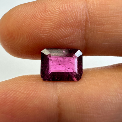 Purple Tourmaline Rectangular Loose Stone, 1.88 ct, 9.3x7.2 mm – view 2 of 3