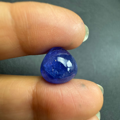 Blue Tanzanite Drop Loose Stone, 10.94 ct, 13x13 mm – view 1 of 3