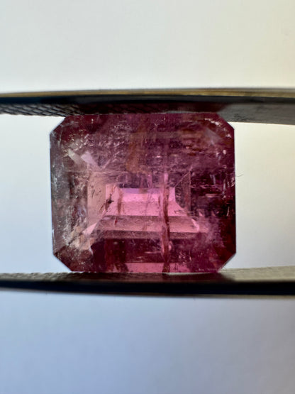 Purple Tourmaline Rectangular Loose Stone, 5.47 ct, 11x9.4 mm – view 3 of 3
