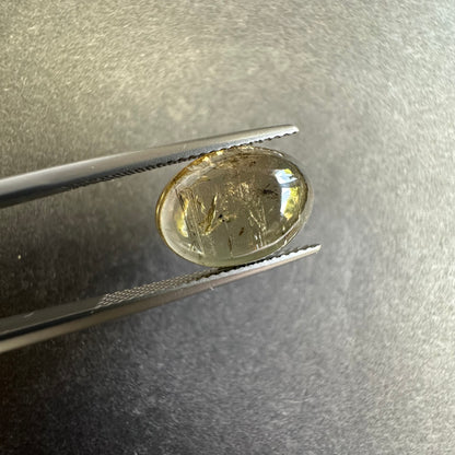 Green Tourmaline Oval Cabochon, 6.12 ct, 14x10 mm – view 1 of 4