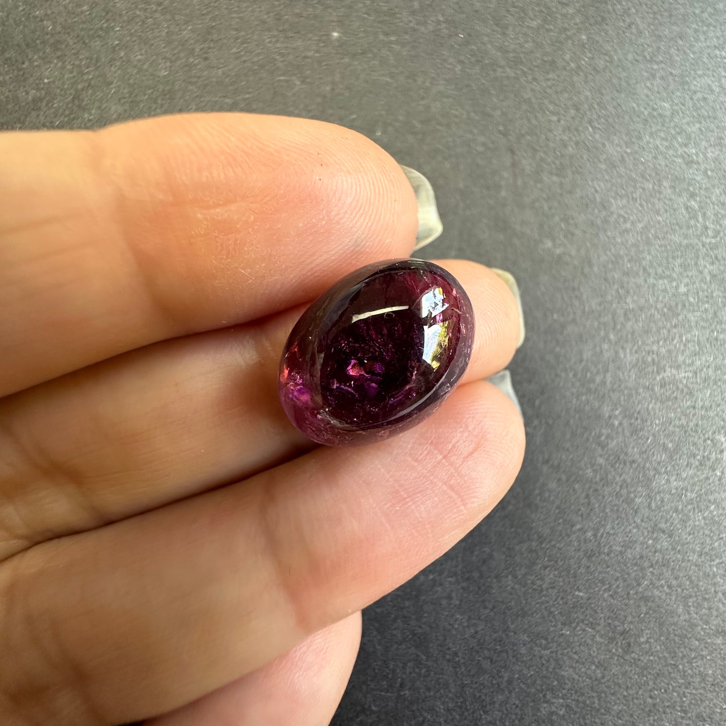 Tourmaline -nature's unique story -Oval Cabochon Pink -11,81cts
