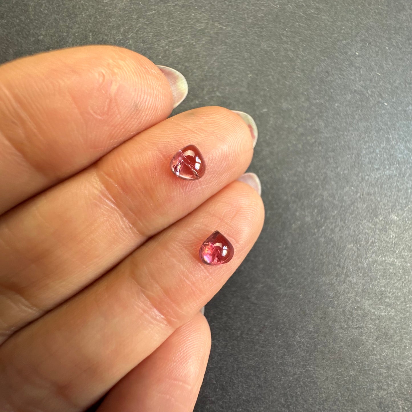 Flawless, Tear-shaped Tourmaline  Pair