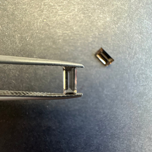 Smokey Quarz Pair, approx 6.0x2.8mm and 6.0x3.0