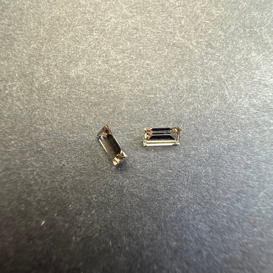 Smokey Quartz Pair, approx. 5.9x3.0mm, 0.65cts
