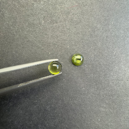 Green Peridot Round Cabochon Pair, 1.85 ct – view 1 of 3