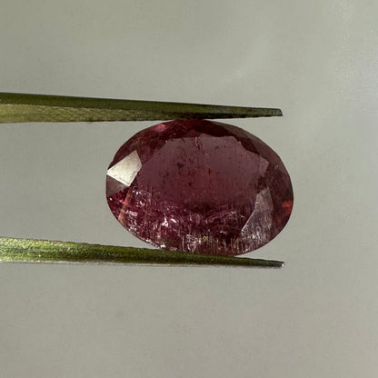 Pink Tourmaline Oval Faceted Beads, 5.23 ct, 12.6x10.2 mm – view 1 of 7