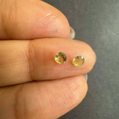 Green Peridot Round Loose Stone Pair, 0.28 ct – view 3 of 3