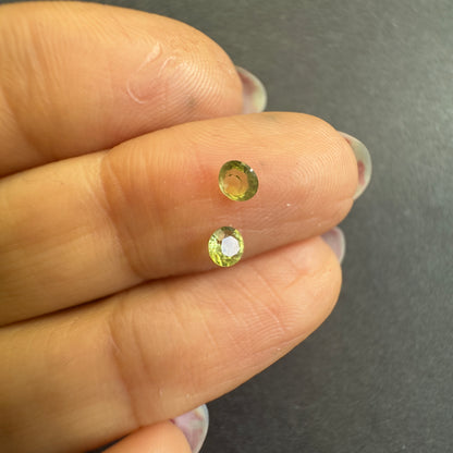 Green Peridot Round Loose Stone Pair, 0.31 ct – view 3 of 3
