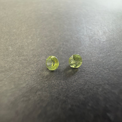Green Peridot Round Loose Stone Pair, 0.32 ct – view 2 of 3