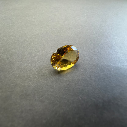Yellow Citrine Oval Faceted Loose Stone, 12.54 ct, 18.1x13.1 mm – view 1 of 4