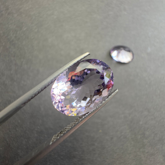 Lila Amethyst Oval Facettiert