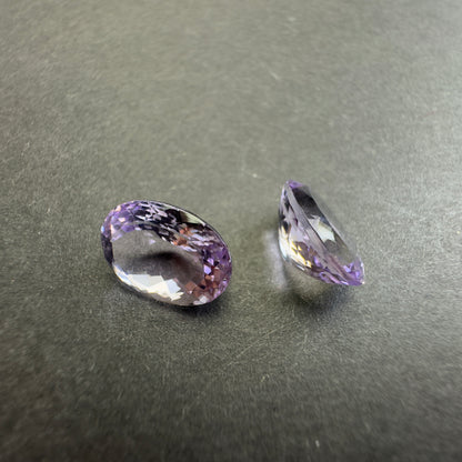 Purple Amethyst Oval Faceted Loose Stone Pair – view 3 of 4