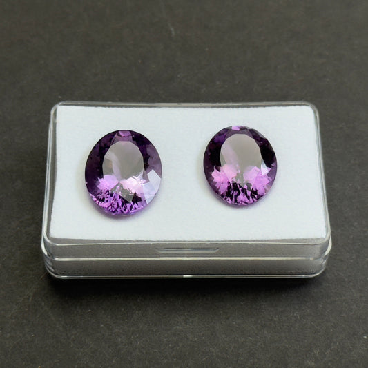 Lively Purple and Radiant Amethyst Oval Fac.