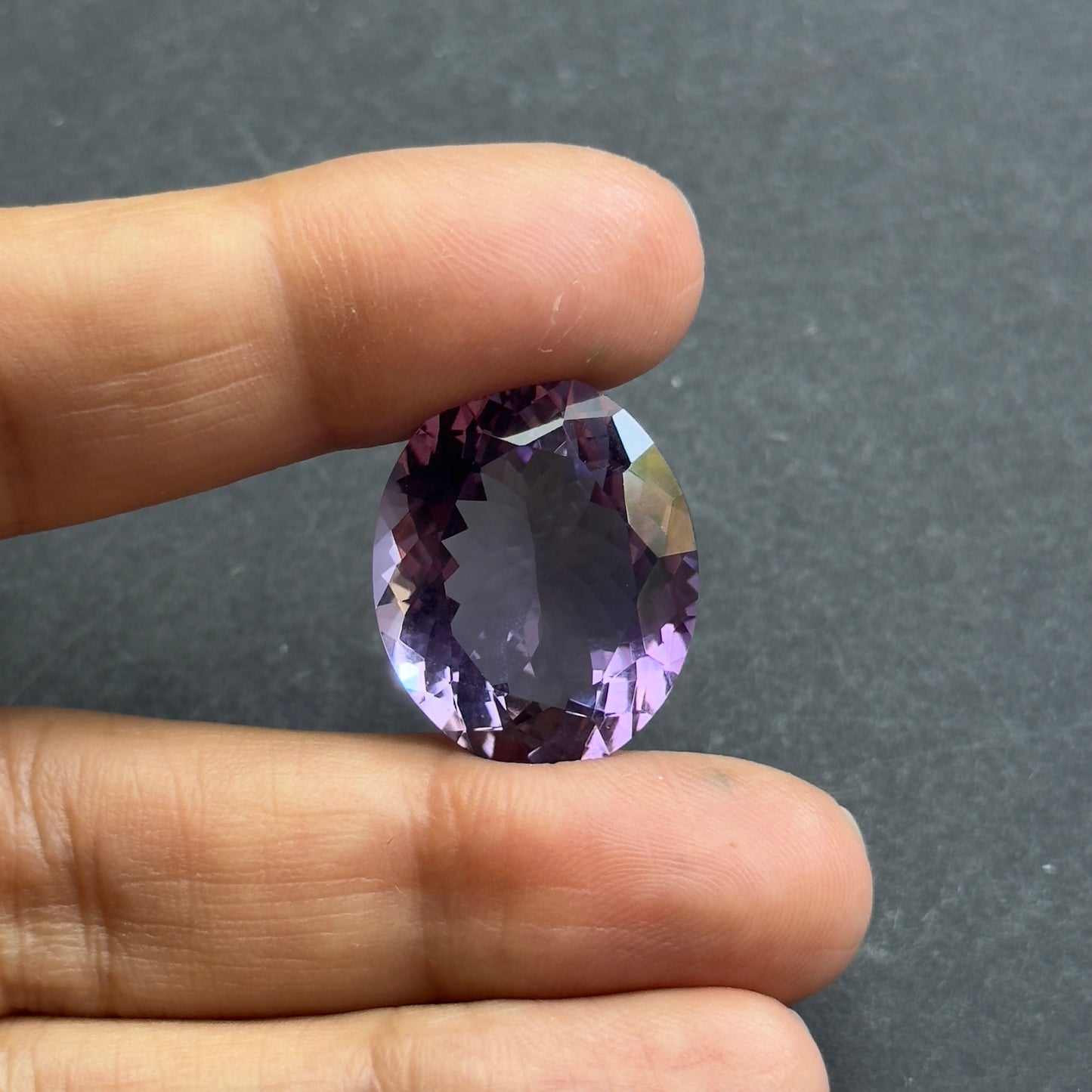 Lively Purple and Radiant Amethyst Oval Fac.