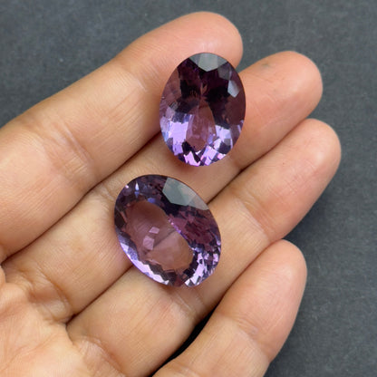 Purple Amethyst Oval Faceted Loose Stone – view 5 of 5