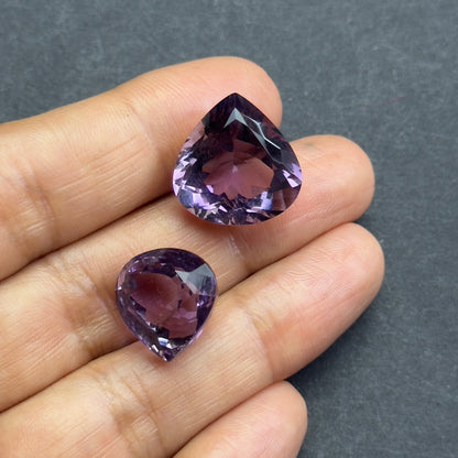 Purple Amethyst Drop Loose Stone, 14.04 ct, 17x16.7 mm – view 3 of 4