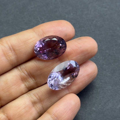 Purple Amethyst Oval Faceted Loose Stone, 21.03 ct, 21.03x13.0 mm – view 4 of 4