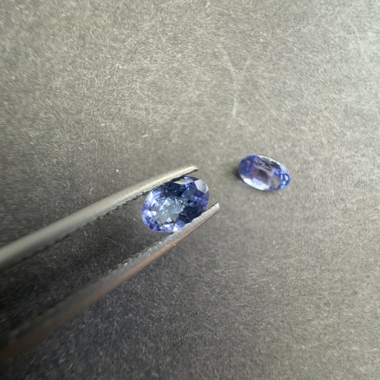 Tanzanite Natural Blue Faceted Pair Oval Shape
