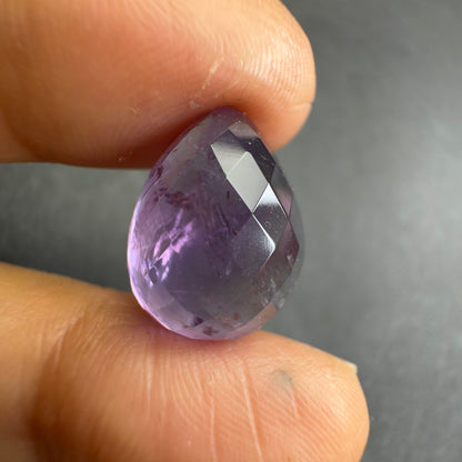Purple Amethyst Drop Loose Stone, 17.4x13.4 mm – view 3 of 4