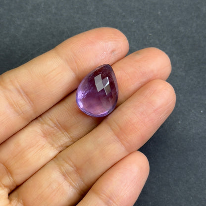 Purple Amethyst Drop Loose Stone, 17.4x13.4 mm – view 4 of 4