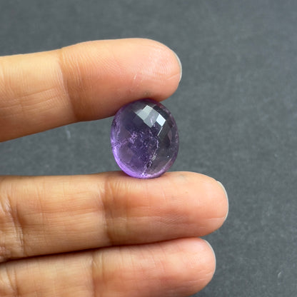 Purple Amethyst Oval Loose Stone, 14.54 ct, 16.5x13.8 mm – view 3 of 4