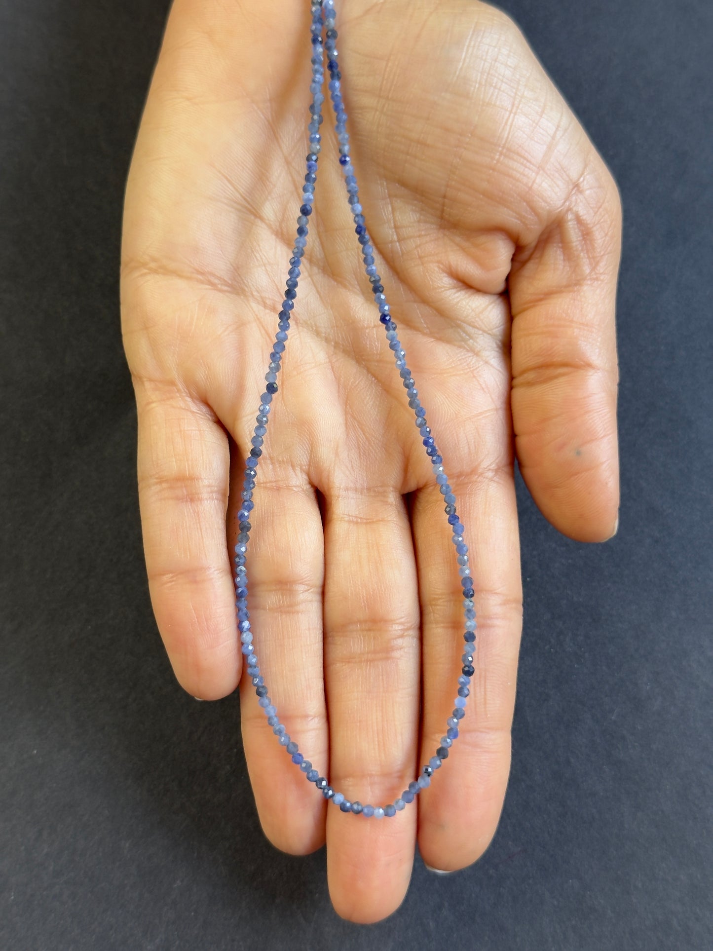 Vibrant Blue Dimensions ! Tanzanite Rondelle fac. Beads Approx. 43 cm