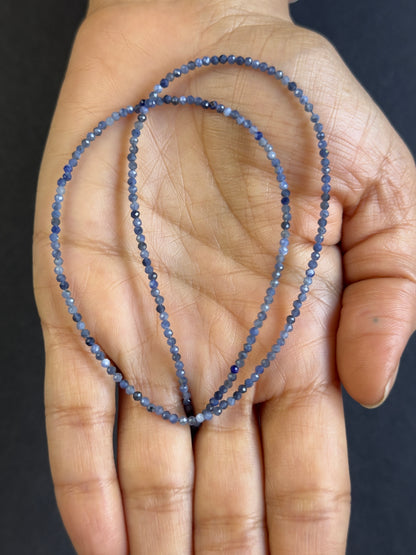 Blue Tanzanite Rondelle Beads, 11.23 ct, 2.03-2.11 mm, 43 cm – view 2 of 2