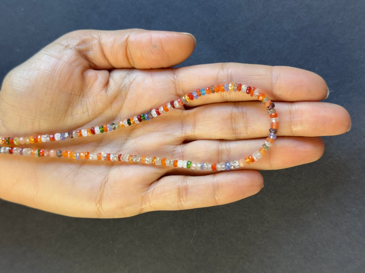 Verspielte mehrfarbige Perlen, facettierte Rondell, 51,08 ct