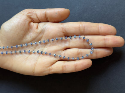 Silver Sapphire Rondelle Necklace, 29.71 ct, 46 cm – view 1 of 2