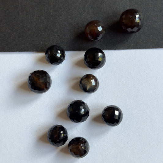 Brown Agate Round Faceted Beads – view 6 of 7
