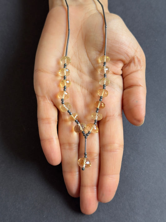 Charming and Warm Sunny Yellow Ctirin Necklace