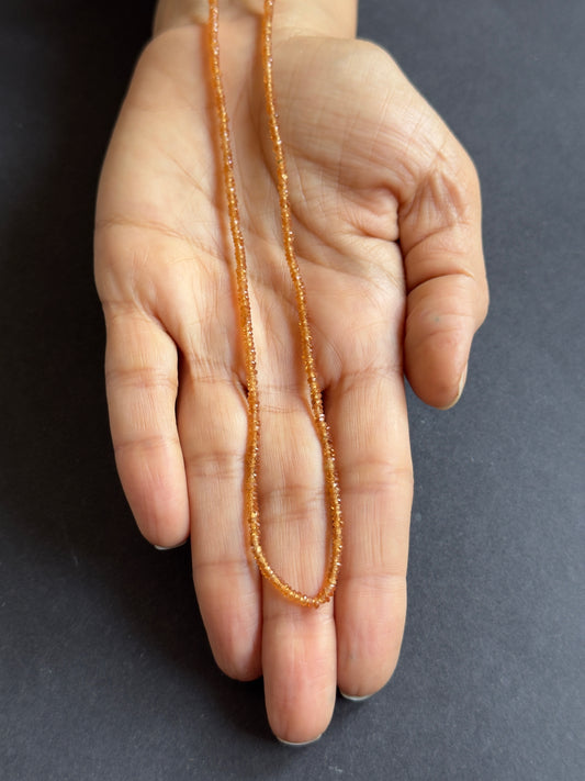 Warm sunny Orange Spessartine Fac. Rondelle Beads. 25,73cts