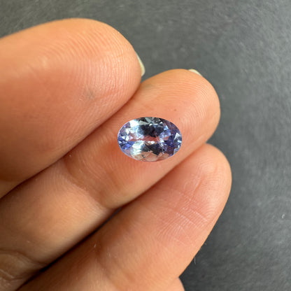 Purple Tanzanite Oval Loose Stone, 0.83 ct, 7.2x5.1 mm – view 3 of 3