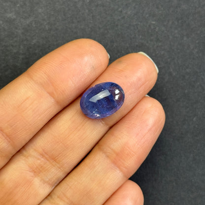 Blue Tanzanite Oval Cabochon, 7.00 ct, 13.5x10 mm – view 3 of 4