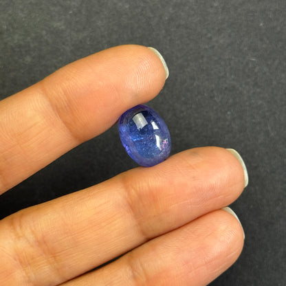 Blue Tanzanite Oval Cabochon, 7.00 ct, 13.5x10 mm – view 4 of 4